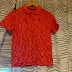 Boys Under Armor orange polo